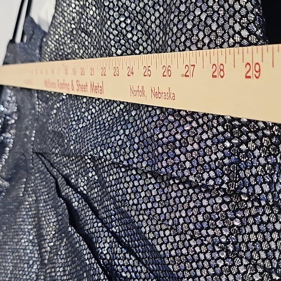 NWT Rare Editions Girls Navy Blue Silver Fishscale Formal Dress Size 10 - Picture 11 of 13
